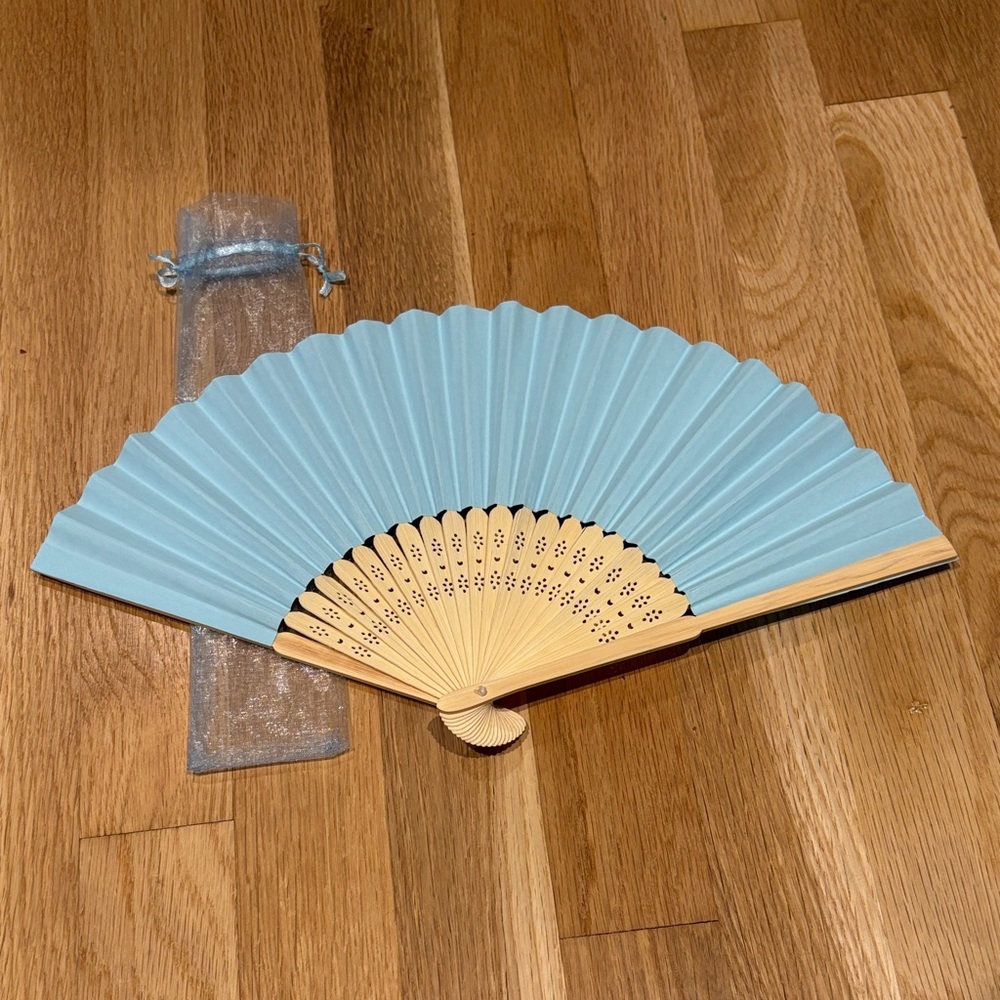 Blue Hand Fan 🪭 Excellent Condition! Great Add On Item!